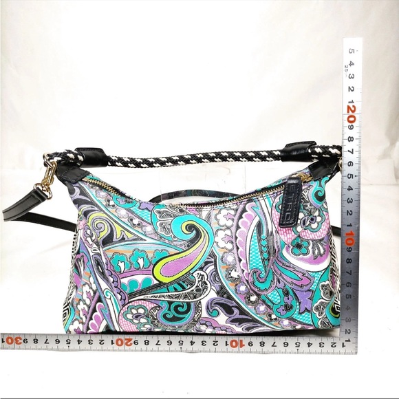 Etro Paisley Colorful Shoulder Bag with Braided Strap EUC - Picture 3 of 14